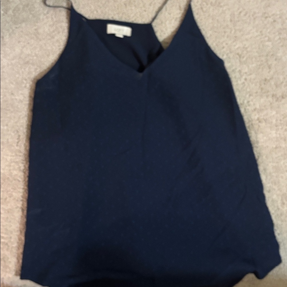 LOFT Navy Blue Tank Top